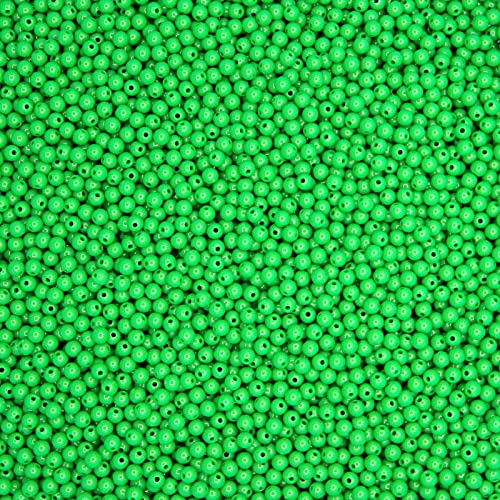 400 Pcs Dark Green Acrylic Round Loose Beads with 1.7mm Hole, 8mm Bulk Beads Acrylic Small Beads for Bracelets Necklaces Earring Making Supplies - color: Dark Green, size: 8mm - 400Pcs