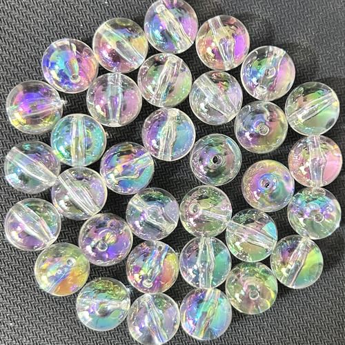 Mixed Lots Shiny AB Color Acrylic Bead DIY Beading Hairband Bracelets Necklace Craft Embelishment (Clear AB) - color: Clear AB