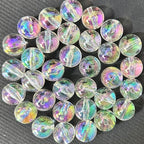 Mixed Lots Shiny AB Color Acrylic Bead DIY Beading Hairband Bracelets Necklace Craft Embelishment (Clear AB) - color: Clear AB