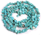 HAAMIIQII 5-8mm Blue Turquoise Chips Beads Irregular Chip Stones Loose Gemstone Beads for Jewelry Making Strand 30 Inch - color: Howlite Turquoise