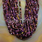 AD Beads Natural Hematite Gemstone Faceted Square Cube Loose Beads 16" 2x2mm 4x4mm (4x4mm, Metallic Purple) - color: Metallic Purple, size: 4x4mm
