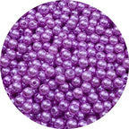 Pinhoollgo 800pcs Pearl Beads 6mm Round Pearl Beads with Hole for DIY Bracelet Necklace Jewelry Making Supplies Handmade Craft(Purple) - color: Purple, size: 6mm/800pcs