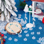 SUNNYCLUE 1 Box 100Pcs Snowflakes Christmas Charm Winter Charms Bulk Resin Transparent Clear White Pink Tiny Glitter Xmas Winter Snow Shaped Small Charm for Jewelry Making Charms DIY Earring Crafts - style: Snowflake 2