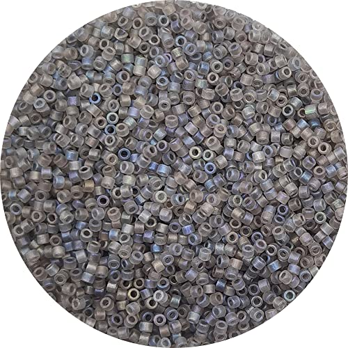 INSPIRELLE Uniform 120 Gram 12/0 (2mm) Cylinder Glass Seed Beads for Craft Jewelry Making, 24 Matte Transparent AB Colors - color: 24x Matte Transparent AB
