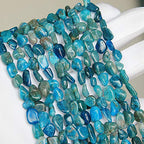 MJDCB Natural Irregular Shape Stone Beads 4-8mm Apatite Gemstone Energy Cured for Jewelry Making Bracelet Necklaces - color: Apatite