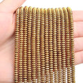 BONNY BOXX 1 Strand (150PCs) 2 * 4mm Rondelle Beads, Natural Abacus Disk Gold Hematitet Stone Beads Loose Spacer Gemstone for DIY Bracelet Necklace Jewelry Making - color: Gold Hematitet, size: 2*4MM