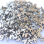 300+ Pieces 9x12mm Big Large Alphabet Letter Beads Charms A-Z Mixed Plastic Shape Loose Bead for Jewelry Making Bracelets Necklaces Key Chains (Silvery) - color: Silver, size: 300 Pieces