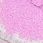 2000pcs Glass Seed Beads Bulk, 4mm 6/0 Mini Pony Spacer Small Individual Color Seed Beads for DIY Bracelet Necklaces Wrist Jewelry Making, Light Pink - color: Light Pink