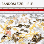 stino 100g Metal Pendant Charms for Jewelry Making, Bulk Silver & Gold Plated Charms for Braclet Necklace Crafts, Animal Plant Flower Pet and so on - color: Snakes & Lizards Mixed Color