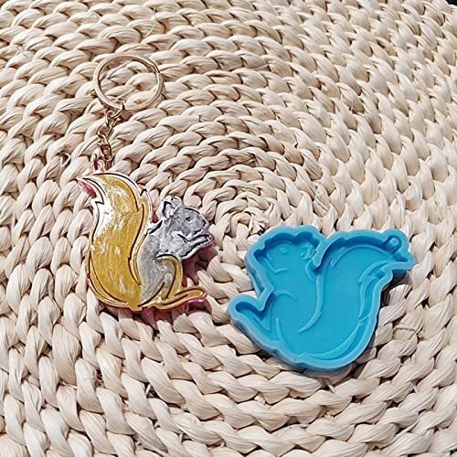 Super Glossy Koala Squirrel Silicone Resin Mold DIY Keychain Necklace Pendant Jewellery Making Mould Epoxy Resin Mold