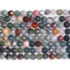 Indian Agate Beads for Jewelry Making Natural Gemstone Semi Precious 4mm Round Faceted 15" JOE FOREMAN - color: 4mm/faceted indian agate