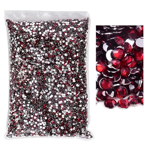 Blinginbox 50000pcs Flatback Rhinestones,Resin Non Hotfix Rhinestones Large Quantity Wholesale for Crafts DIY Creative Design,Clothes,Makeup,Nail Art (2mm=0.08",Dk siam) - color: Dk siam, size: 2mm=0.08"