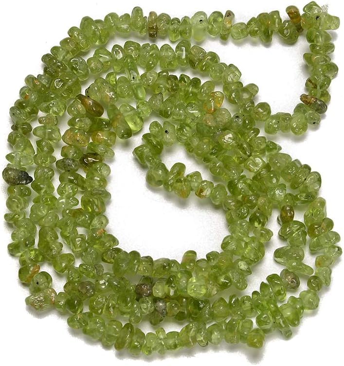3-5mm Natural Green Peridot Gemstone Chips Loose Beads Semi Precious for Jewelry Making DIY Handmade Craft Supplies 1 Strand per Bag Approxi 32" - color: Green Peridot