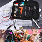EatingBiting Jewelry Making Supplies Kit with Jewelry Wires and Jewelry Findings Starter Beading Making and Repair Tools Kit