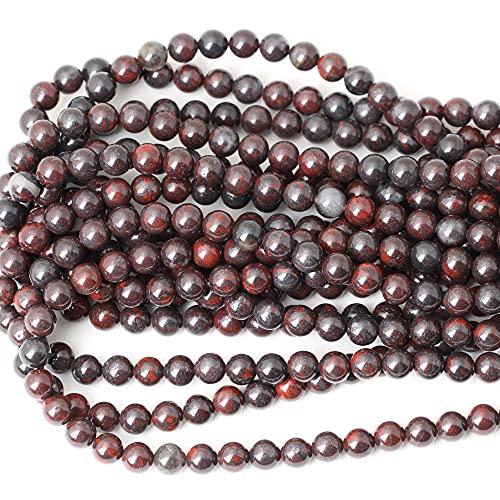 45PCS 8mm Natural Brecciated Jasper Round Loose Beads for Jewelry Making DIY Bracelet Necklace Materials 1 Strand 15" - color: Brecciated Jasper, size: 8mm