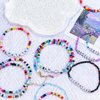 2000pcs Glass Seed Beads Bulk, 4mm 6/0 Mini Pony Spacer Small Individual Color Seed Beads for DIY Bracelet Necklaces Wrist Jewelry Making, White - color: White