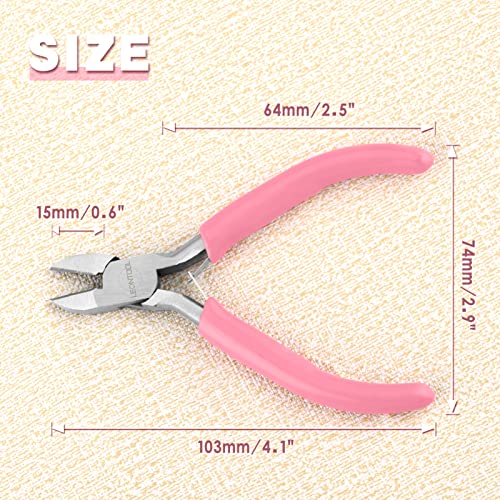 4-Inch Side Cutters for Jewelry Making Diagonal Cutting Pliers Wire Cutters Diagonal Side Cutting Pliers Mini Jewelry Making Tool Jewelry Plier for Wire, Zip Ties, Crafting - style: Diagonal Cutting Pliers