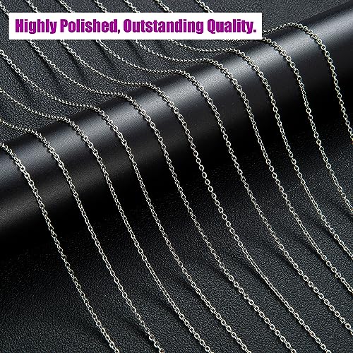24 Pack Necklace Chains Stainless Steel Cable Chain Necklace Bulk for Jewelry Making, 16 Inches - color: 16 Inches
