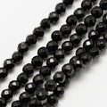 Fashewelry 136pcs 3mm Natural Black Spinel Beads Small Faceted Round Crystal Beads for Bracelet Necklace Earrings DIY Jewelry Making - color: 3mm-Black Spinel