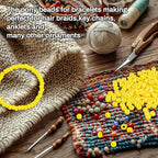 Sukh 1000+ Pcs Pony Beads - 6x9mm Lemon Yellow Pony Beads Bulk for Bracelets Necklace Hair Bead Braids Key Chain Making Plastic Bead DIY Project Crafts Ornaments Decorations