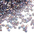 uxcell 1400Pcs Glass Bugle Beads, 1.9x1.5mm Tube Mini Loose Glass Seed Spacer Bead for DIY Earrings Necklaces Bracelets Jewelry Making (Bean Purple) - color: Bean Purple, size: 1.9x1.5mm