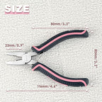 Mini Linemans Pliers Spring Loaded 5 Inches Wire Cutter with Serrated Jaw Chromium Vanadium Steel Construction Mini Combination Pliers for Jewelry Making, Pink Tool for Women - style: Linemans Pliers