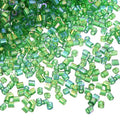 uxcell 1400Pcs Glass Bugle Beads, 1.5x1.5mm Tube Mini Loose Glass Seed Spacer Bead for DIY Earrings Necklaces Bracelets Jewelry Making (Dark Green) - color: Dark Green, size: 1.5x1.5mm