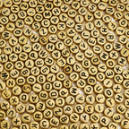 1200pcs 4×7mm Alphabet Beads Gold Round Acrylic Black Letter Beads, for Bracelets and Jewelry Making - color: style 13, size: 4×7mm(Round)