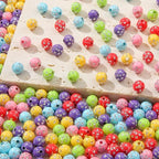 8mm Acrylic Beads 600pcs Star Spacer Bubble Bead Plastic Crafts Bead for DIY Necklaces Bracelets Earrings Jewelry Making (Purple&red) - color: purple&red