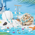 PH PandaHall Ocean Jewelry Making Kit - Starfish, Seashell, Synthetic Turquoise, Tortoise, Fish, Cowrie Shell Beads for Summer Beach Necklace, Earring, Bracelet, Anklet Jewelry Making (406pcs) - color: Colorful