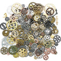 BigOtters 200 Gram Antique Steampunk Gear,Mix Steampunk Wheel Alloy Gear Pendants Charms for Crafting Jewelry Making