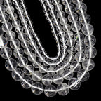 AD Beads Natural Gemstone Round Loose Beads 15" for Bracelet Necklace Earrings Jwelery Making Crafts DIY (4mm, Clear Quartz) - color: Clear Quartz, size: 4mm