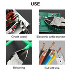 6-inch Wire Cutters, Carbon Steel Flush Diagonal Cutters Side Pliers with Non-Slip Grip Handle, Snips Wire Tool for Crafting, Jewelry Making, Electrical and Precision Cutting Needs