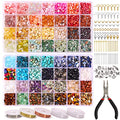 QUEFE 1800pcs 56 Colors Crystal Beads, Ring Making Kit, Gemstone Chip Beads Irregular Natural Stone with Jewelry Making Supplies for DIY Craft Bracelet Necklace Earrings, Craft Gifts - color: 56 Colors