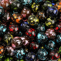 20mm Acrylic Beads 160pcs Dark Style Chunk Bubblegum Bead Multicolor Beadable Pen Ball Beads for Pen Bag Jewelry Making Necklace Bracelets (ahpm) - color: black&dark blue