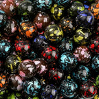 20mm Acrylic Beads 160pcs Dark Style Chunk Bubblegum Bead Multicolor Beadable Pen Ball Beads for Pen Bag Jewelry Making Necklace Bracelets (ahpm) - color: black&dark blue