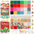 Gionlion Christmas Crafts 24 Colors Clay Beads Bracelet Making Kit, DIY Arts and Crafts - style: Christmas Joy