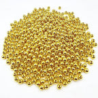 Amaney 500pcs 6mm Smooth Round Beads Gold Spacer Loose Ball Beads for Bracelet Jewelry Making Craft - color: Gold-6mm, size: 6mm