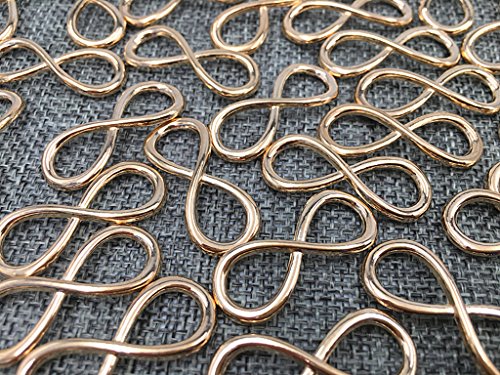 ALIMITOPIA Infinity Symbol Connectors Jewelry Making Charms Pendants - color: 8 Infinity Symbol-13*32mm-KC gold(50pcs)