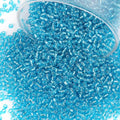 5100 Pcs Size 8/0 Glass Seed Beads, 3 mm Lake Blue Small Mini Spacer Loose Pony Beads for Jewelry Making and DIY Crafts - color: Lake Blue, size: Medium
