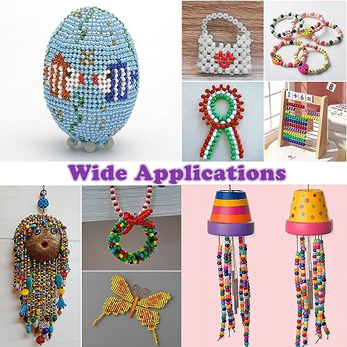 QPIXVB Pony Beads, 1100pcs, Plastic, Small, Barrel Shaped, Purple, for Jewelry Making, Hair Braids, Crafts - color: purple beads