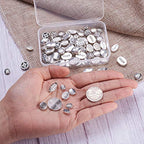 Beadthoven 80pcs/Box Tibetan Style Flat Round Oval Spacers Beads 16style Antique Silver Hope Faith Love Disc Coin Beads for Bracelet Necklace Jewelry Making Supplies - color: Antique Silver-RoundOval-16styles