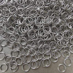 500 pcs Stainless Steel Split Rings Jump Rings Connector Rings for Jewelry Making Necklaces Bracelet Earrings Keychain DIY Craft (12609-8mm) - size: 8mm