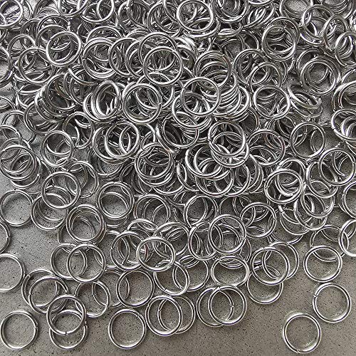 500 pcs Stainless Steel Split Rings Jump Rings Connector Rings for Jewelry Making Necklaces Bracelet Earrings Keychain DIY Craft (12609-8mm) - size: 8mm