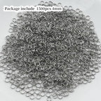 1500pcs 4mm Stainless Steel Jump Rings Connector O Rings Accessories for Bracelet Necklace Earrings Lanyard Keychain DIY Craft Jewelry Making Supplies - size: 4mm