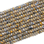 76pcs 5x8mm Natural Stone Yellow Malachite Rondelle Spacer Loose Beads Abacus Disk Stone Round Loose Gemstone Beads for Jewelry Making DIY Bracelet Necklace - color: Yellow Malachite Stone