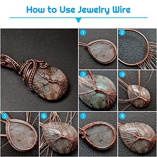 22 Gauge Jewelry Wire, Anezus Craft Wire Tarnish Resistant Copper Beading Wire for Jewelry Making Supplies and Crafting (Copper, 49 Yards/45 Meters) - color: Copper