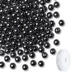 Natural Black Hematite Beads 100Pcs 8mm Crystal Beads Round Stone Loose DIY Smooth Bead for Bracelet Necklace Earrings Making - color: B-Black Hematite, size: 100pcs