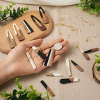 FASHEWELRY 16Pcs Teardrop Resin Wood Earrings Charms Long Drop Shape Wooden Earring Blanks Wooden Earrings Findings for Jewelry Making with 100Pcs Earring Hooks Jump Rings - color: 0Mixed Color-5 Shapes