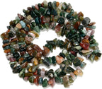 HAAMIIQII 5-8mm Natural Indian Agate Chips Beads Irregular Chip Stones Loose Gemstone Beads Energy Healing Beads for Jewelry Making Strand 30 Inch - color: Indian Agate